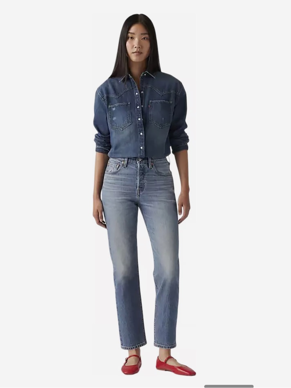 Levi’s 501 cropped high rise 34